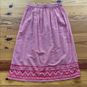 Red Gingham Skirt